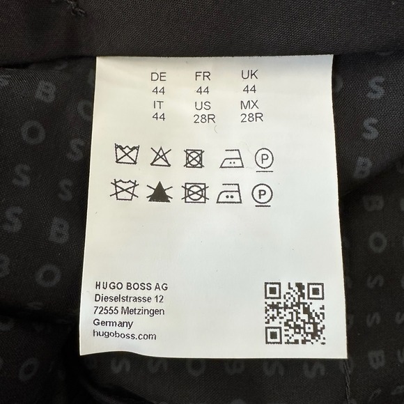HUGO BOSS Black Wool Blend Dress Pants Flat Front Men Size 28R - Picture 4 of 8
